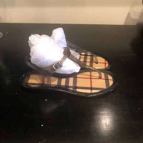 BURBERRY SANDALS JELLIES PREOWNED Size-7 - Picture 3 of 5